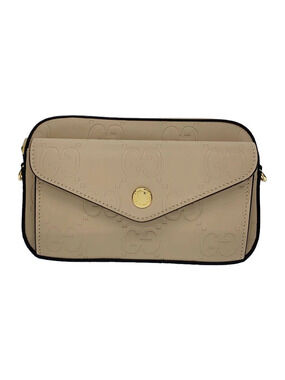 Gucci beige Pink Jumbo GG embossed Chain Crossbody Bag
